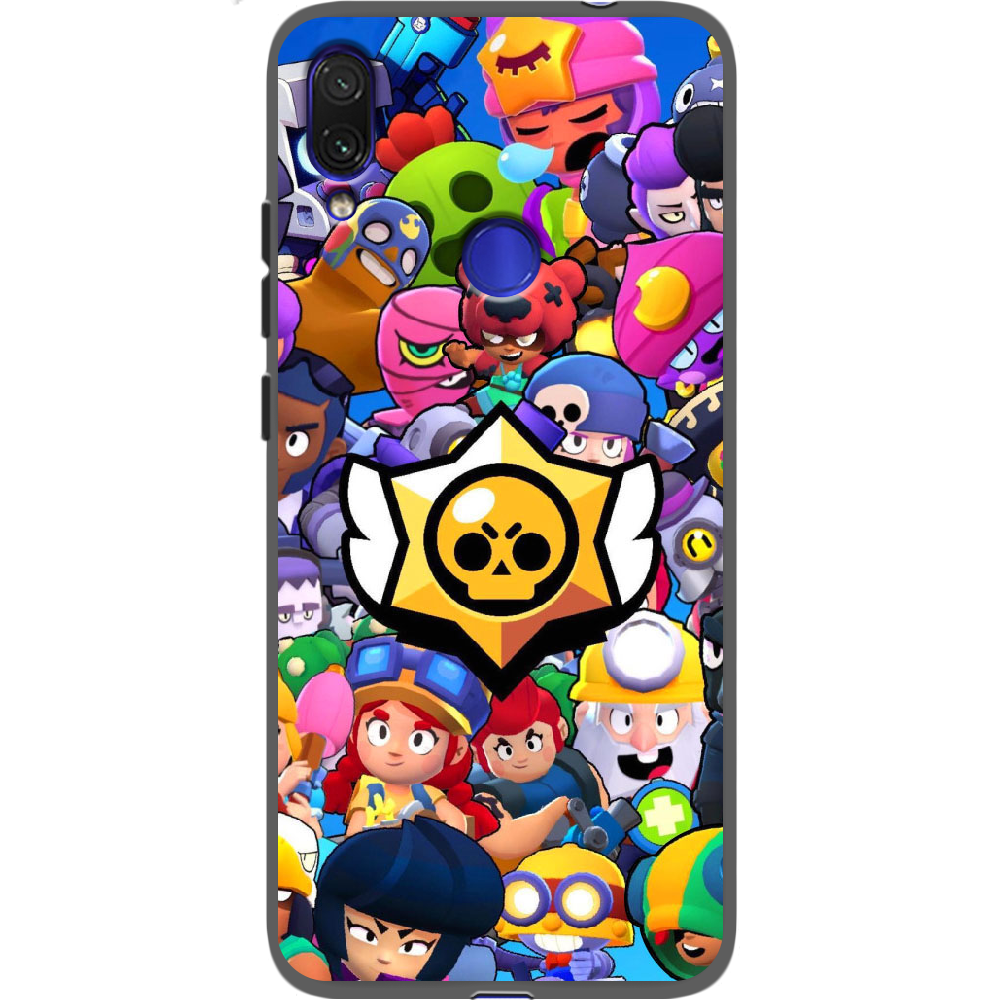 Чехол Boxface Xiaomi Redmi Note 7 Brawl Stars Черный силикон (36202-up2389-37106)