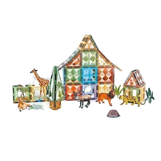 Конструктор магнітний Зоопарк 84 деталі/фігурки тварин Multicolor (162530)
