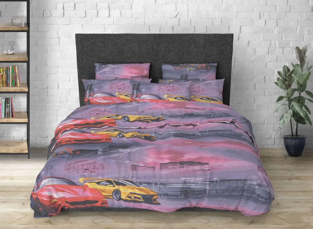 Комплект постельного белья детский с автомобилями (1366721816)