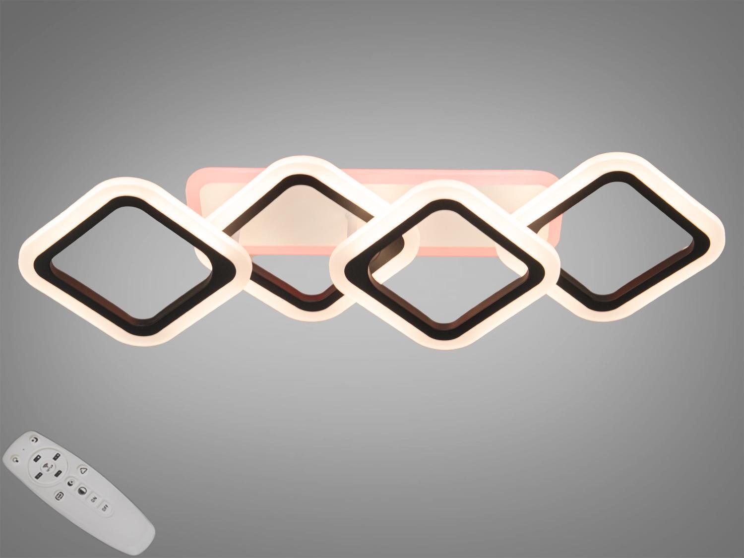 Люстра світлодіодна смарт світильник з пультом 60Вт Чорний (HA8160/2+2BK 3col dim) - фото 1 Люстра світлодіодна смарт світильник з пультом 60Вт Чорний (HA8160/2+2BK 3col dim) - фото 1