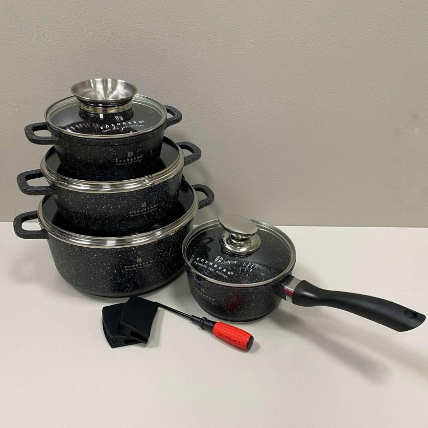 Набір кухонного посуду Edenberg EB-3984 алюмінієвий з антипригарним мармуровим покриттям 8 пр. (2284407826) Набір кухонного посуду Edenberg EB-3984 алюмінієвий з антипригарним мармуровим покриттям 8 пр. (2284407826)