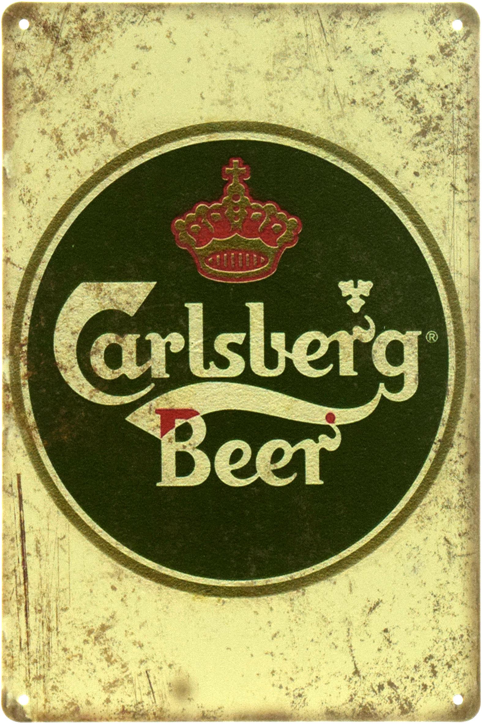 Табличка металлическая "Carlsberg Beer" 20x30 см (ms-104543)