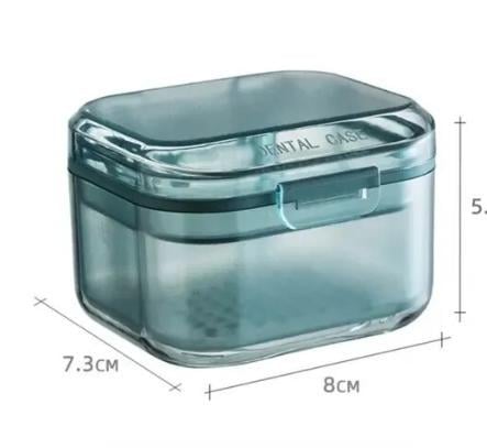 Бокс-контейнер для хранения зубных протезов/ортодонтических ретейнеров/брекетов Голубой (79611833) - фото 5