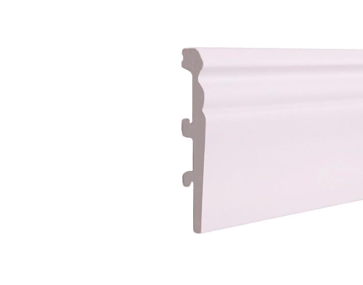 Плинтус дюрополимерный 13х80 мм Белый (8013Р-5004-3)