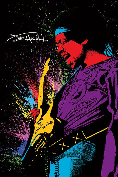 Постер плакат Джими Хендрикс/Jimi Hendrix Paint 61x91,5 см