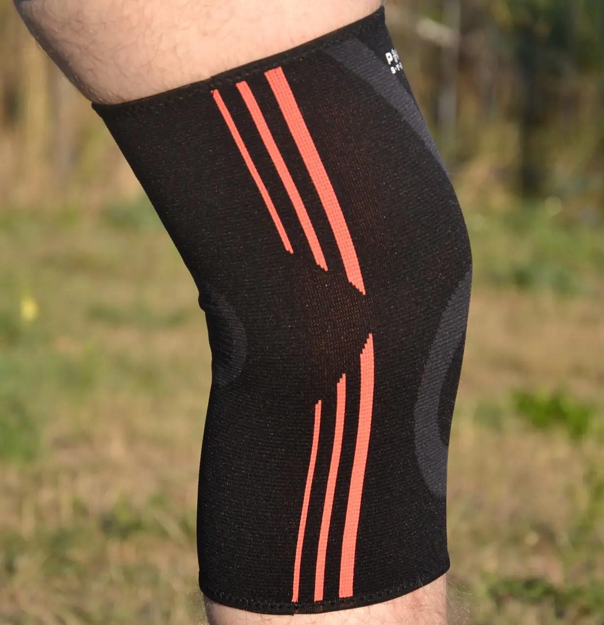 Наколінники Power System PS-6021 Knee Support Evo L 2 шт. Black/Orange (62-68-PS-6021_L_Black-Orange) - фото 4