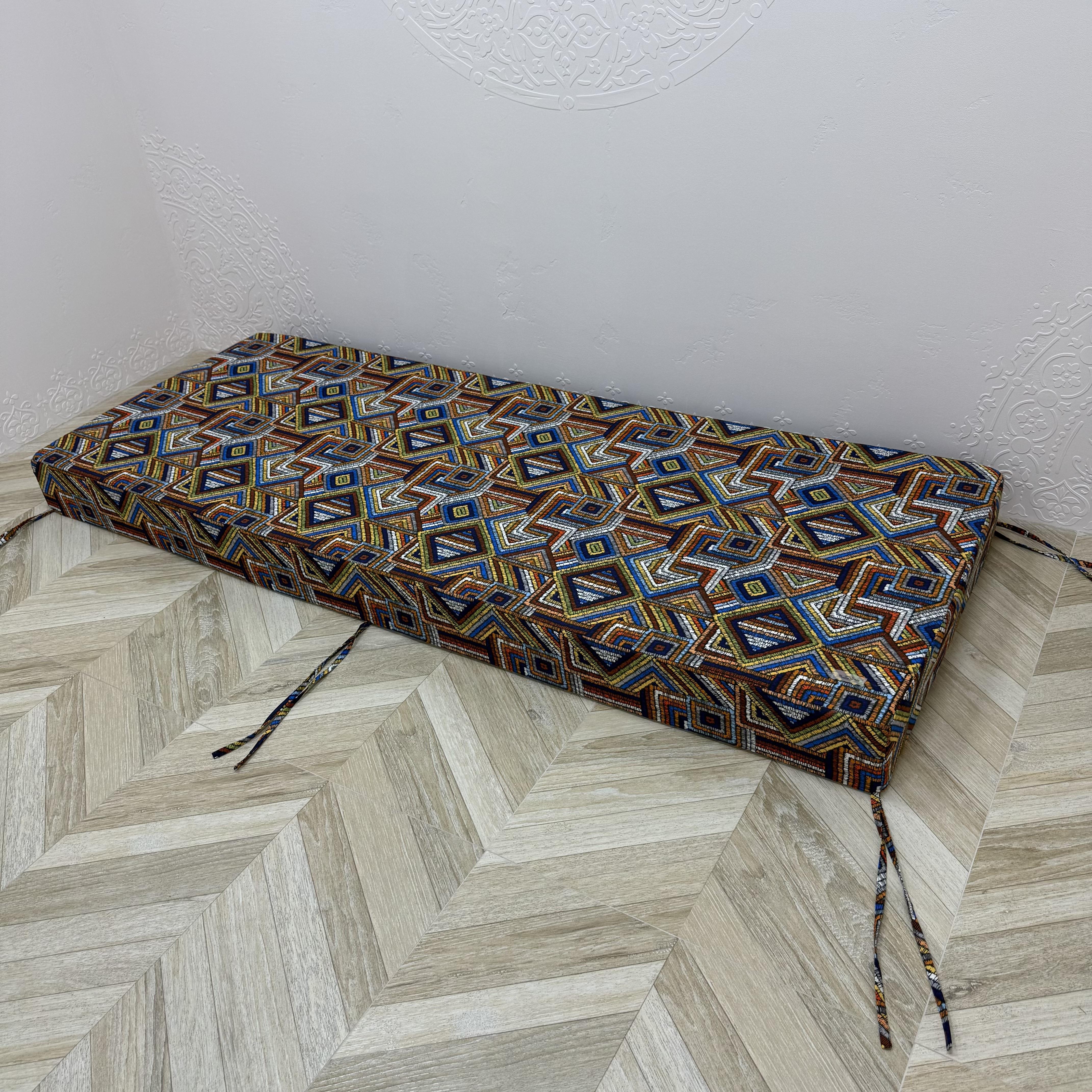 Матрас Comfort Home Labirint на подоконник/каркасы/поддоны/садовая мебель 120х40х10 см