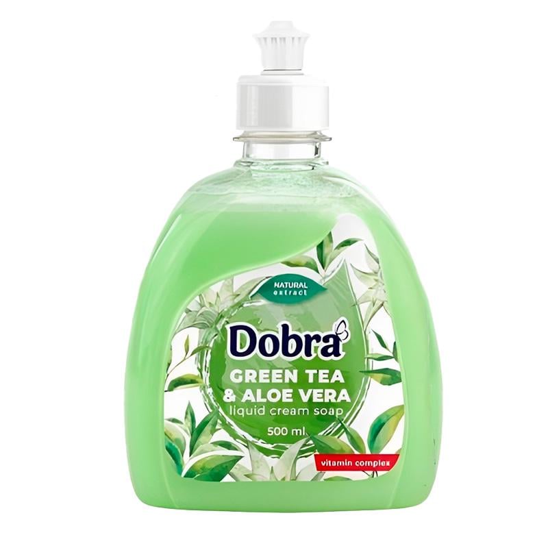 Крем-мыло туалетное жидкое Dobra Зеленый чай и Алоэ 500 мл (055582)