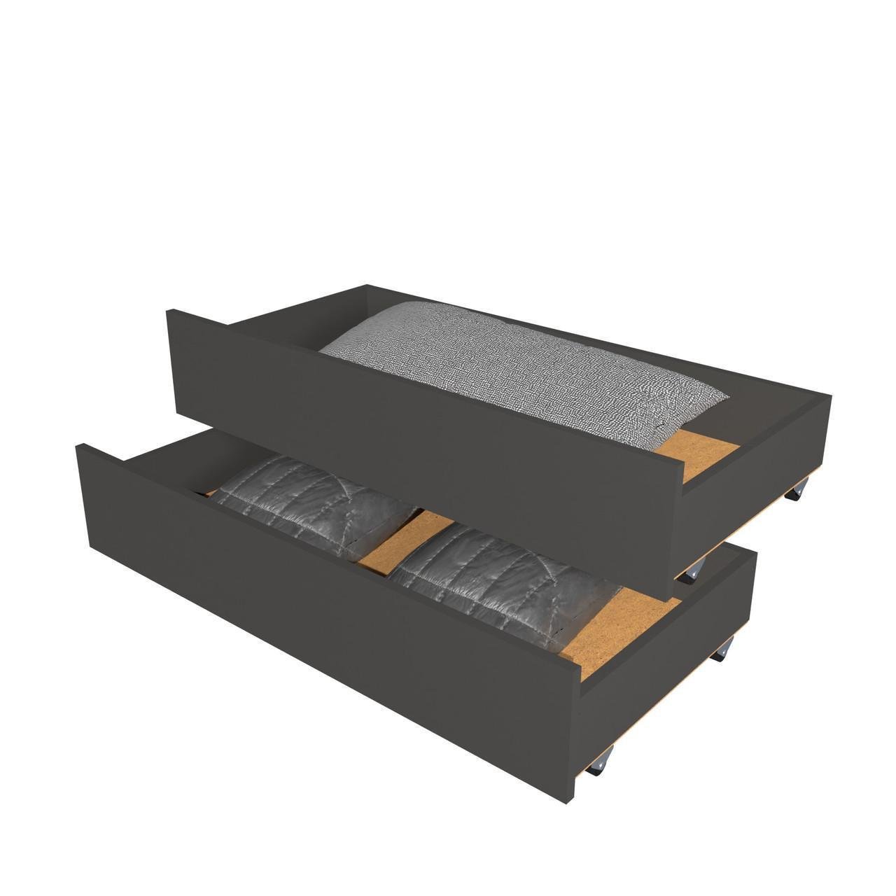 Ящик выдвижной к кровати Соната-800 Эверест 980х610х210 мм 2 шт. Графитовый (EVR-20678) Ящик выдвижной к кровати Соната-800 Эверест 980х610х210 мм 2 шт. Графитовый (EVR-20678)