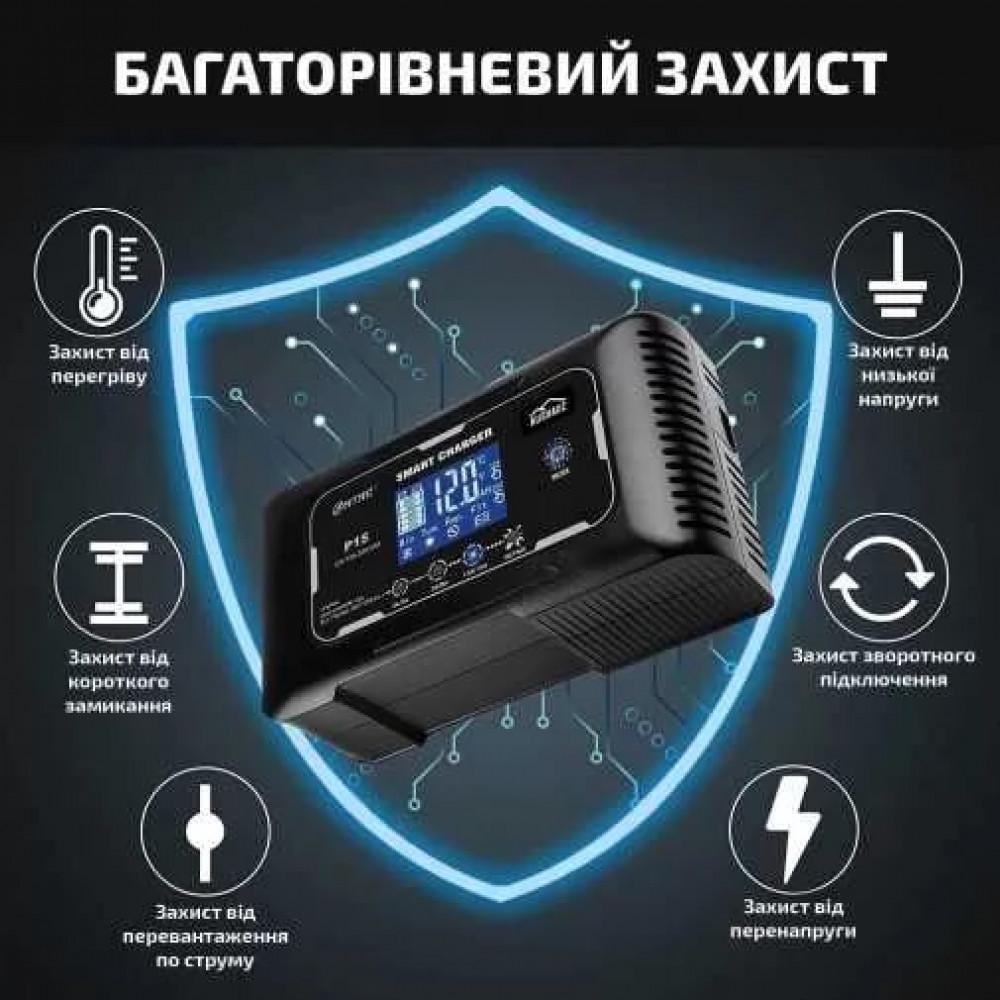 Зарядний пристрій HTRC P15 автомобільний інтелектуальний 12 V/15А 24 V/10А - фото 7 Зарядний пристрій HTRC P15 автомобільний інтелектуальний 12 V/15А 24 V/10А - фото 7