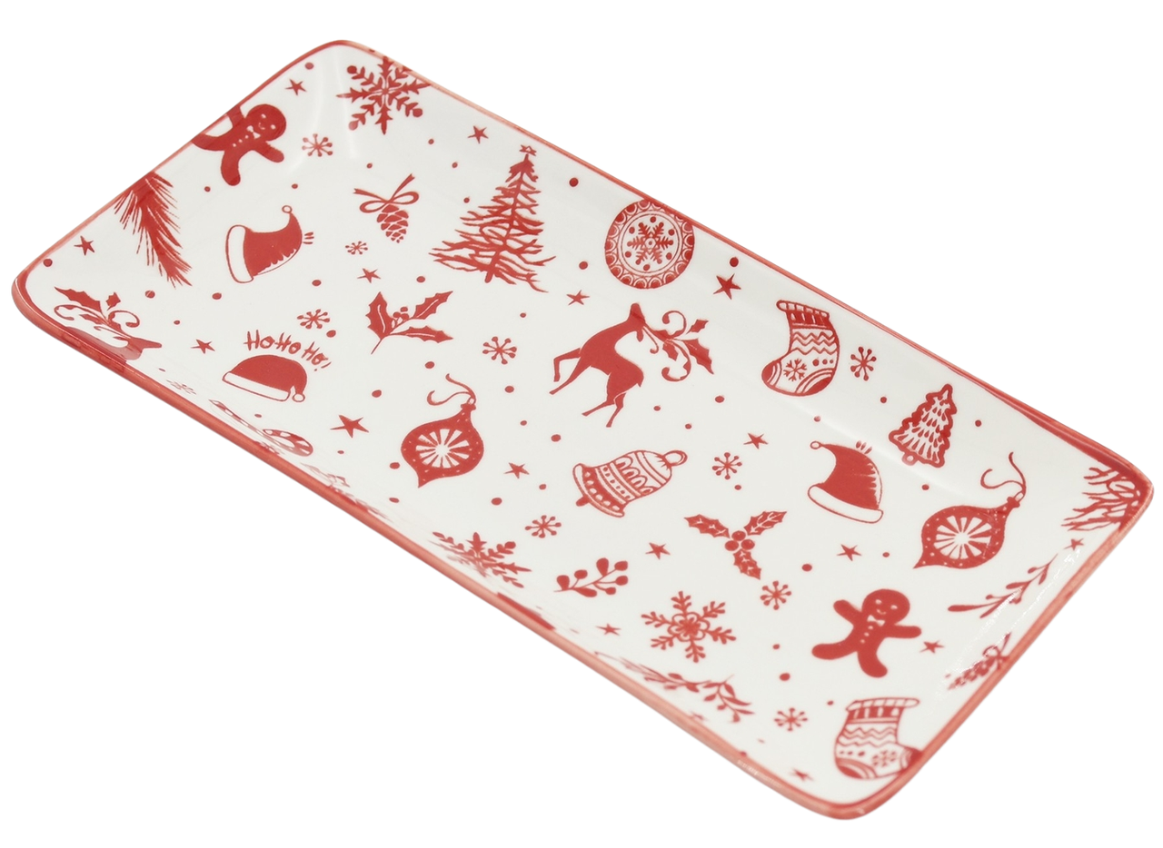 Блюдо Limited Edition NY XMAS MOOD фарфоровое прямоугольное 25,5x13 см (TRSC-GY5025-P25)