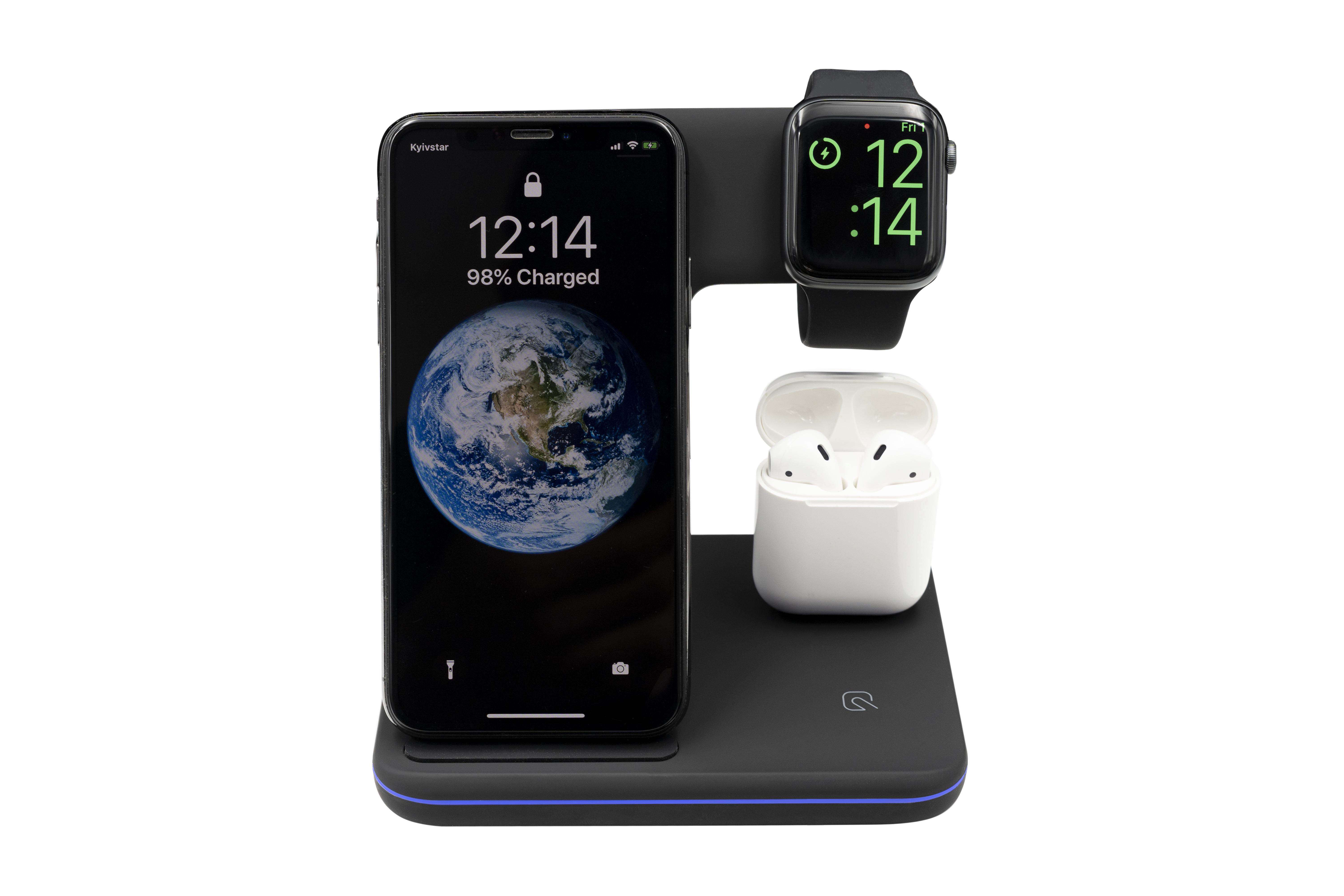 Беспроводное зарядное устройство Mission Dock Station 3в1 Black (Mi-DS-3in1bk) - фото 4 Беспроводное зарядное устройство Mission Dock Station 3в1 Black (Mi-DS-3in1bk) - фото 4