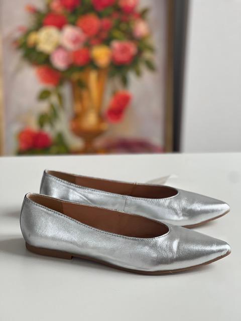 Балетки кожаные Gioseppo р. 39 Metallic Silver (29515933) - фото 8