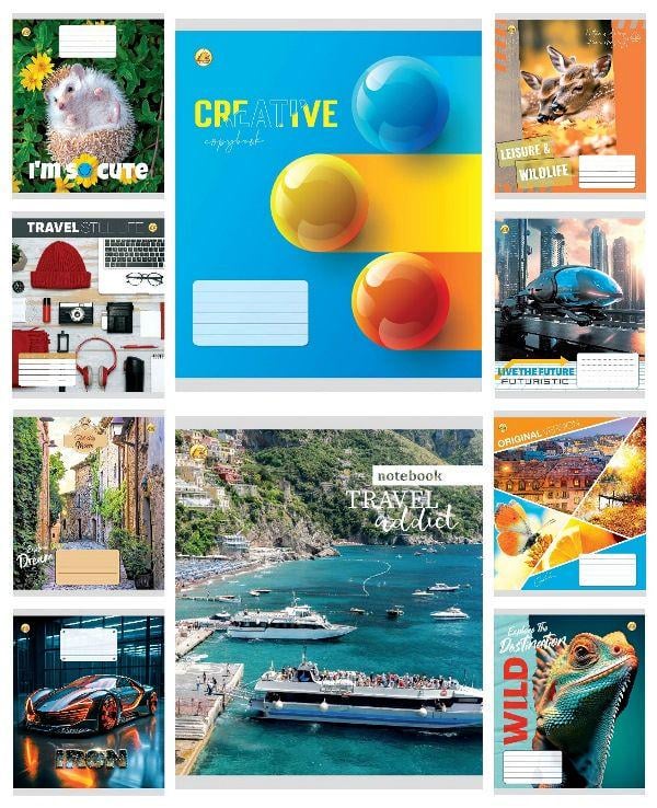 Зошити учнівські Люкс ТЕ11444 Мікс 1 36 арк. 20 шт. в уп. (MTT-183963)