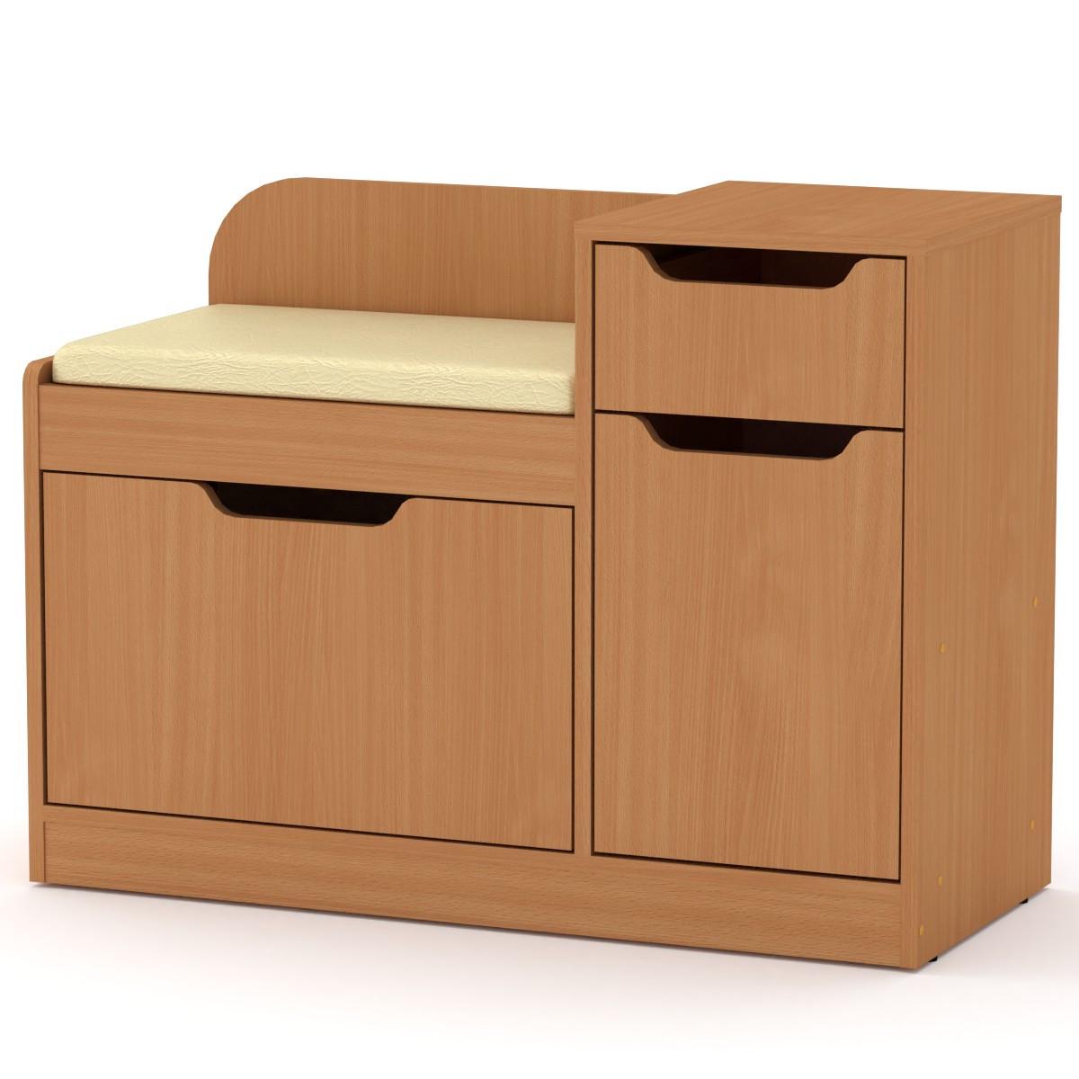 Тумба под обувь Компанит SC-12 90х38х66 см Бук (28307642) - фото 1 Тумба под обувь Компанит SC-12 90х38х66 см Бук (28307642) - фото 1