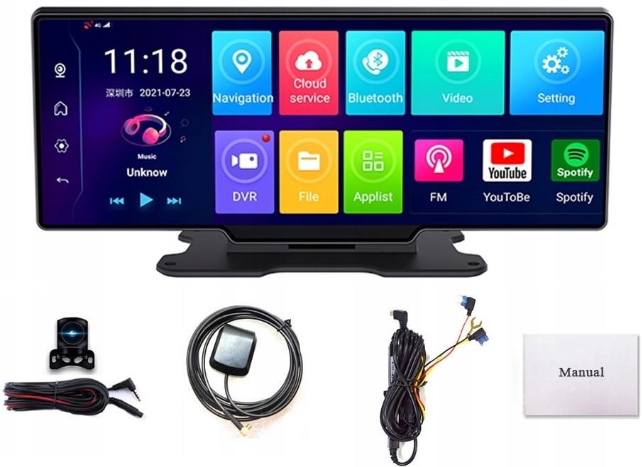 Видеорегистратор на торпеду RIAS DVR T99 10,26" IPS 4G GPS с двумя камерами 4/64 Gb Android 13 Black (3_05448) - фото 3