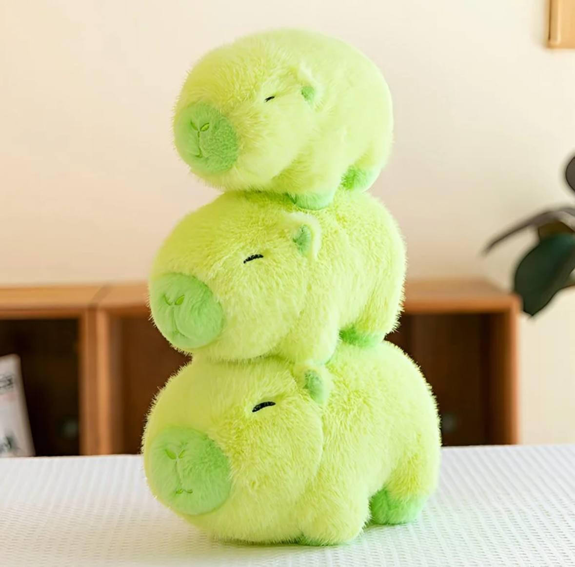 Мягкая игрушка объятия Капибара с бананом 32 см Зеленый (2601015257) - фото 5 Мягкая игрушка объятия Капибара с бананом 32 см Зеленый (2601015257) - фото 5