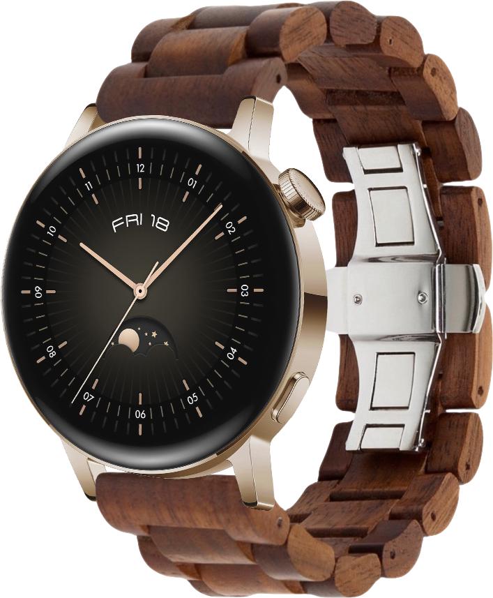 Ремінець дерев'яний WoodLock для Huawei Watch GT3 42 мм Brown (28293-30)