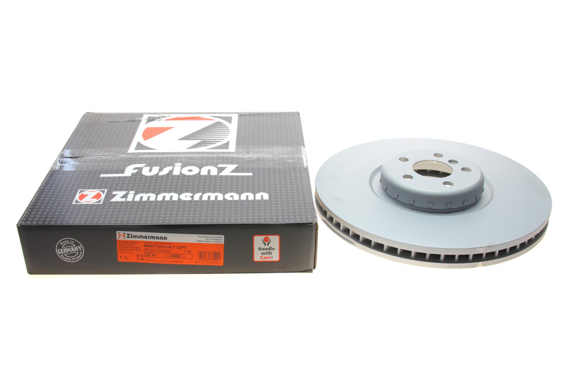 Тормозной диск передний ZIMMERMANN для BMW X5 G05/F95/X7 G07 18-L 395x36 мм (150.2962.32)