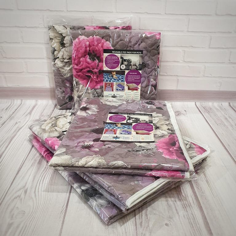 Пеленка многоразовая для собак Amore mio Cane Пион котон 5 слоев 45х73 см Розовый (PPC-0004) - фото 2 Пеленка многоразовая для собак Amore mio Cane Пион котон 5 слоев 45х73 см Розовый (PPC-0004) - фото 2