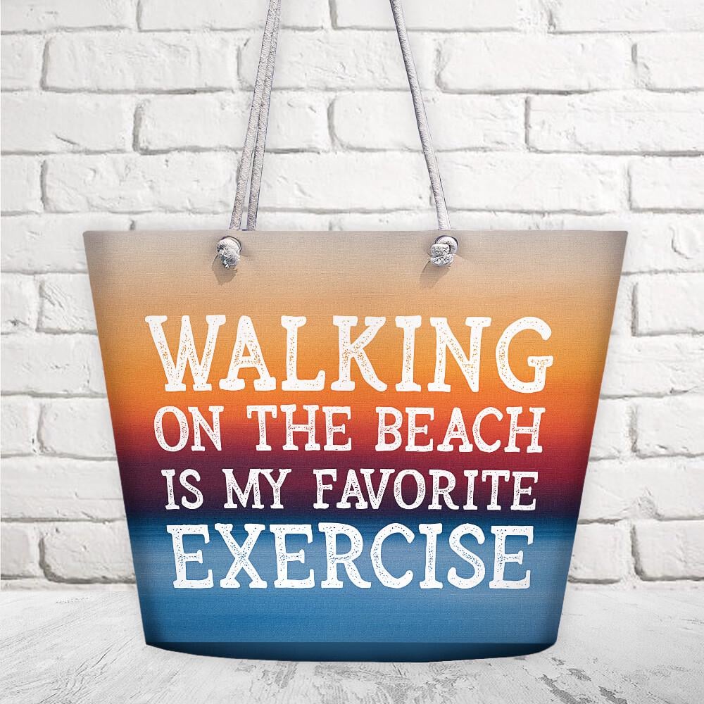 Пляжная сумка Presentville Malibu Walking on the beach is my favorite exercise (MAL_20J018) Пляжная сумка Presentville Malibu Walking on the beach is my favorite exercise (MAL_20J018)