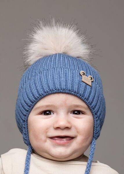 Шапка детская для мальчиков Микки D949 хлопок 40-44 см Голубой