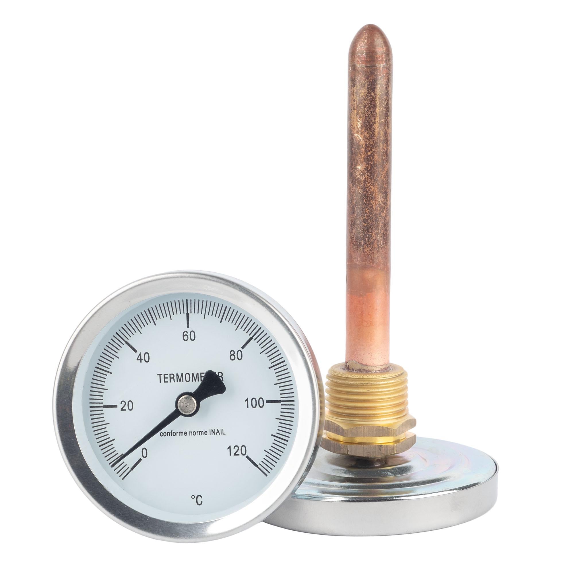 Термометр SD174 0-120°C биметаллический Ø 63 мм гильза 105 мм