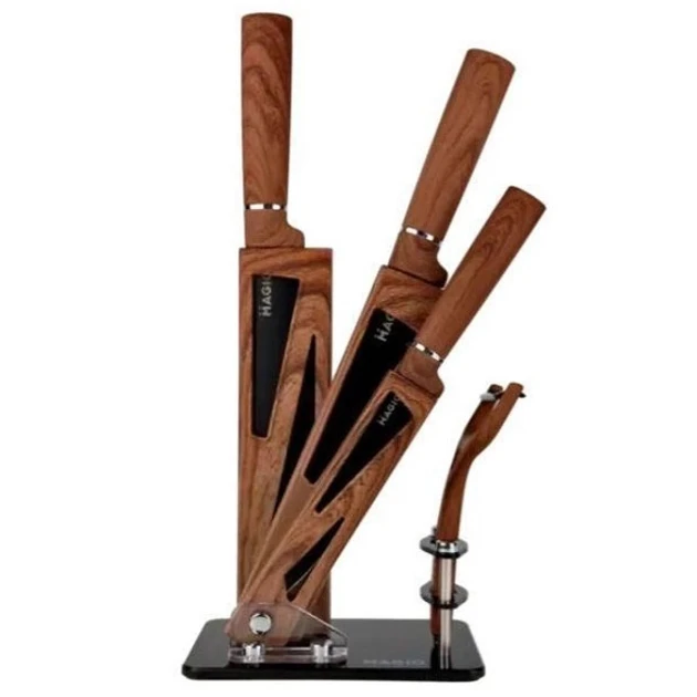 Набор кухонных ножей Magio MG-1095 ножи 3 шт./овочечистка/подставка (2359474547)