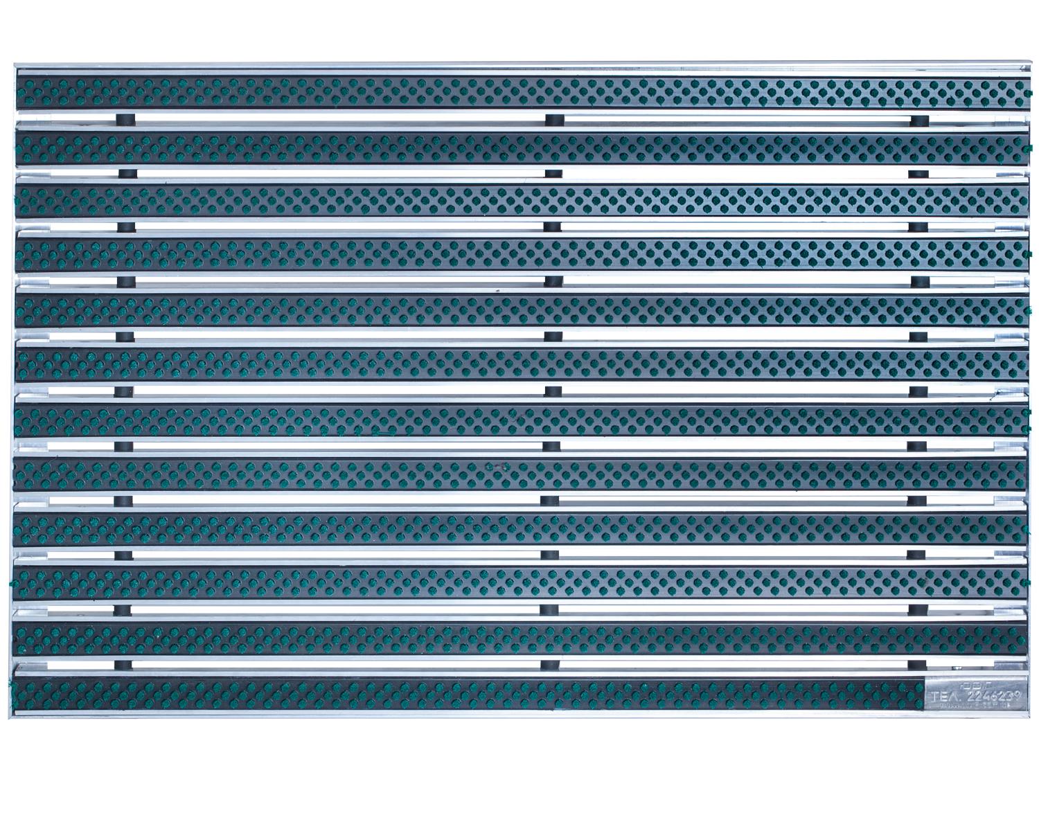 Брудозахисна решітка для входу Ювіг ЛЕН 60х40 см внутрішнє обрамлення Зелений (3262)