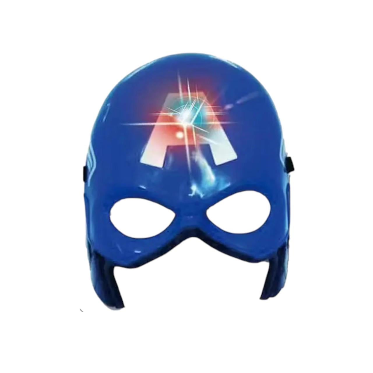 Карнавальная маска Капитан Америка со световым эффектом 20 см (1000-ZB-1759)