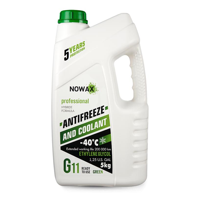 Антифриз NOWAX GREEN G11 (зелений) 5кг