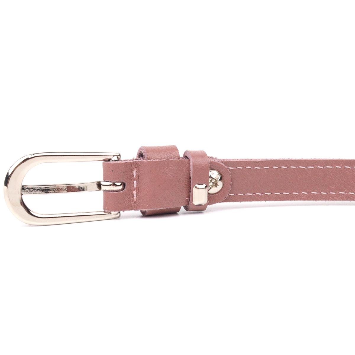 Ремень женский кожаный Grande Pelle Leather Belt 21441 Розовый - фото 4