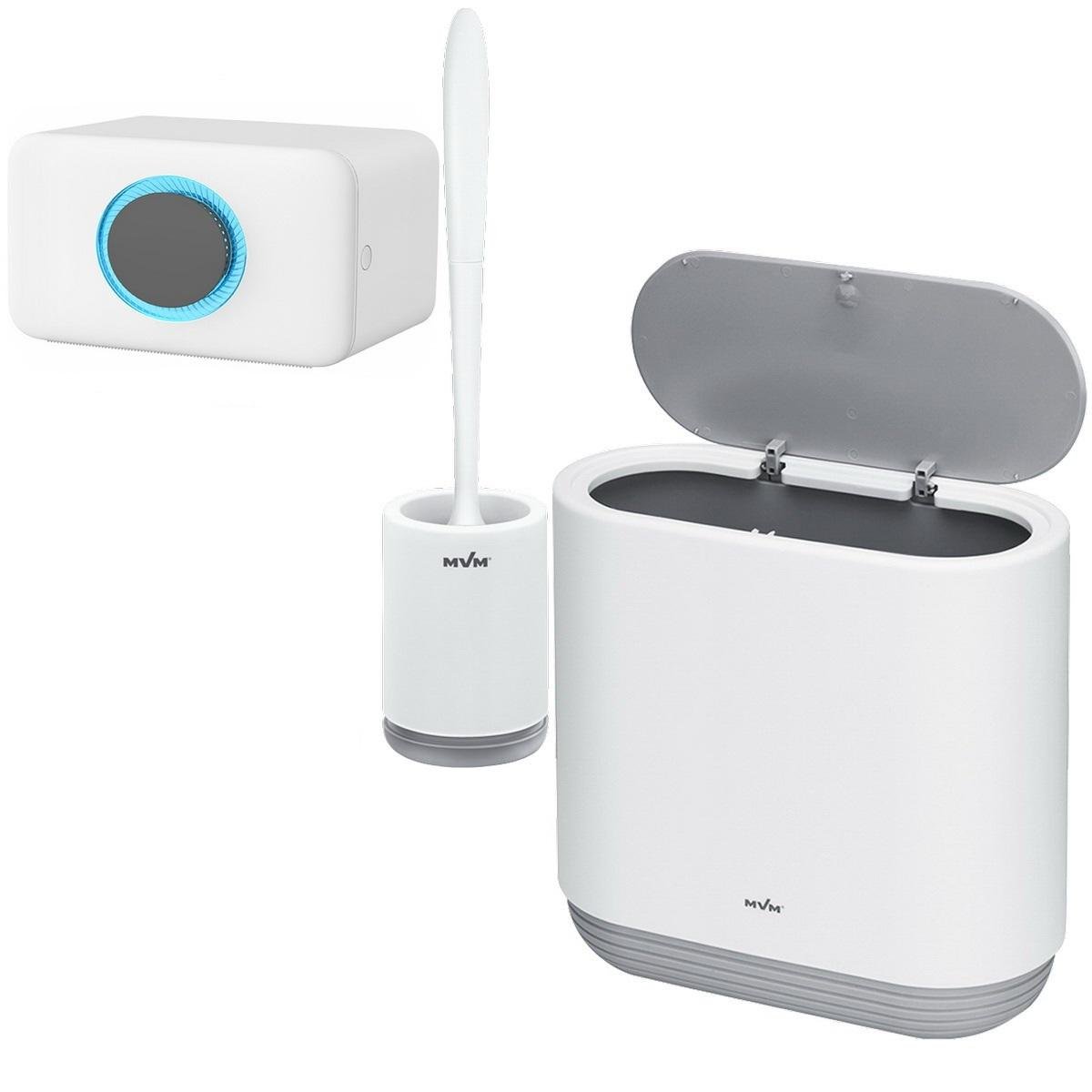 Набір аксесуарів для ванної MVM №27 MVM-MH-27 white/gray Сірий (228050)