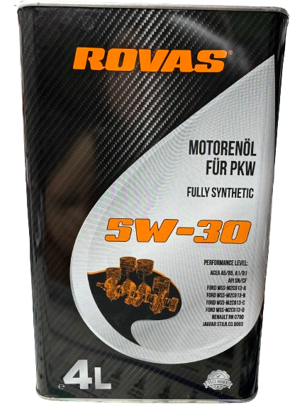 Моторне мастило Rovas 5w30 синтетичне 4 л (20376118)