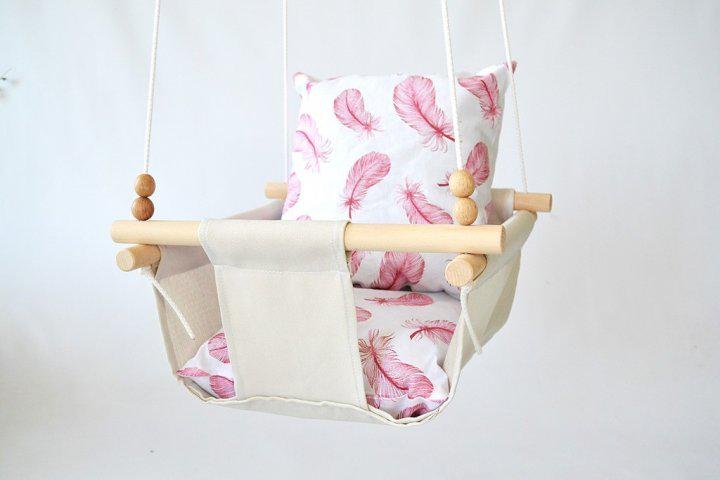 Дитяча гойдалка Infancy Легка пір'їнка Молочий (10142280) - фото 5 Дитяча гойдалка Infancy Легка пір'їнка Молочий (10142280) - фото 5