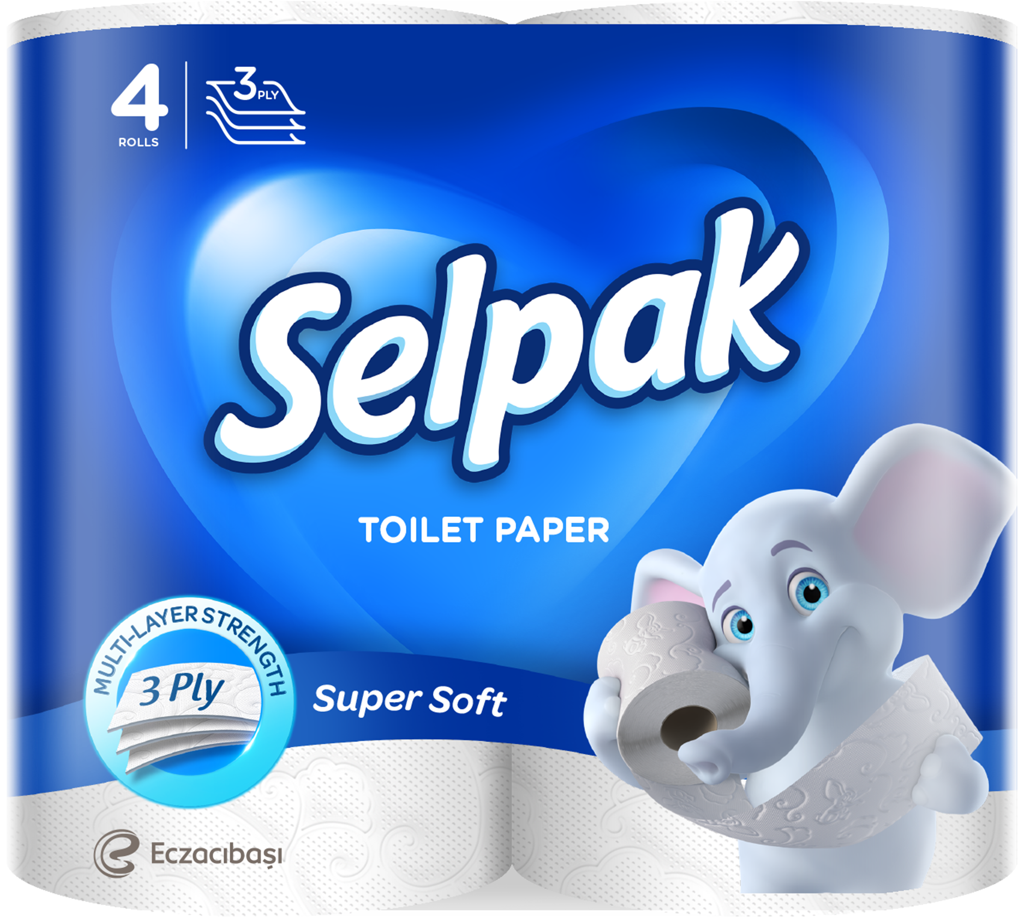 Туалетная бумага Selpak Super Soft 3 слоя 4 рулона (15205)