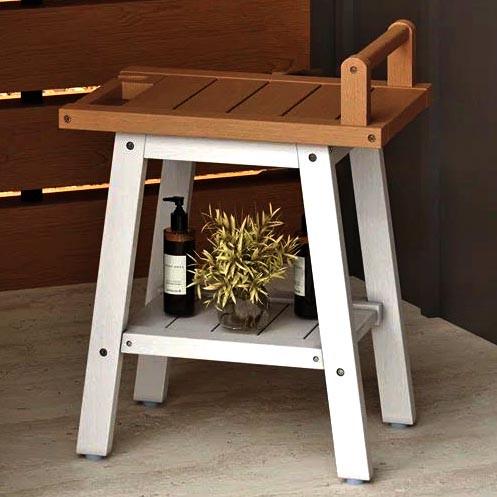 Табурет для ванной из дерева Насбаум Зефир/Охра (ТВН-00632004)