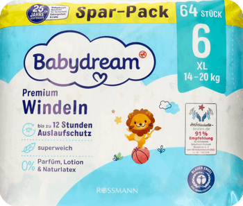 Підгузники Babydream Premium 6 XL 14-20 кг 64 шт. (BD6-64)