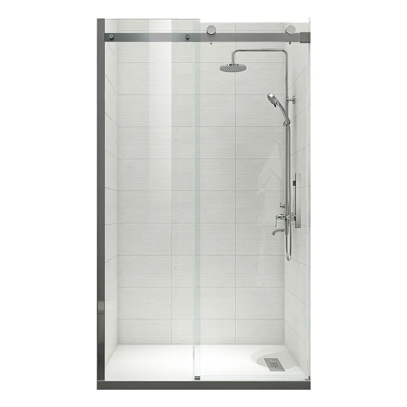Дверь в нишу KOER SR SD01-120x200-TR-07 прозрачное стекло Easy Clean 8 мм Графит (KR5378)