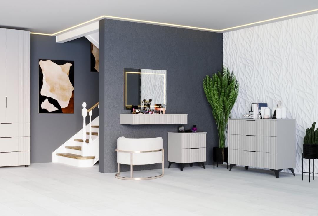 Туалетний столик з тумбою DiPortes Саванна Лофт Кс-11_K-25 Кашемір (01383-01411) - фото 4 Туалетний столик з тумбою DiPortes Саванна Лофт Кс-11_K-25 Кашемір (01383-01411) - фото 4