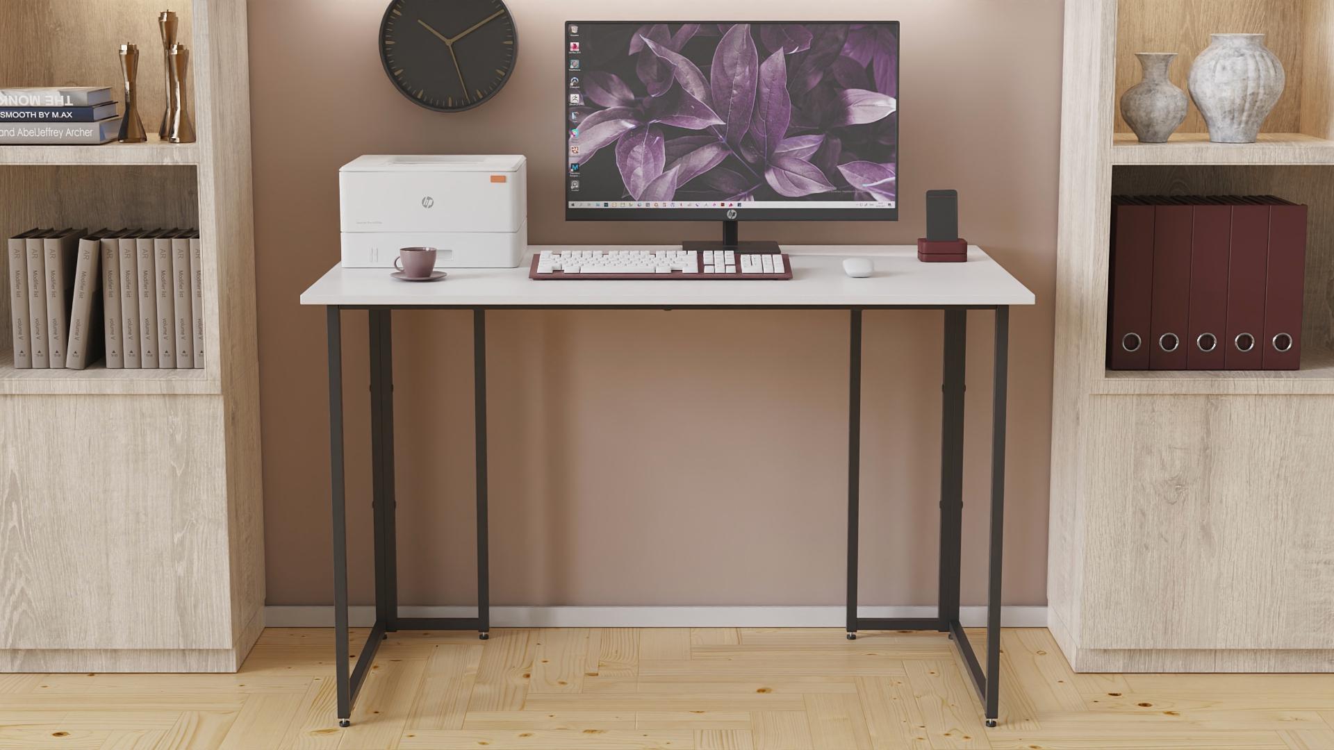 Компьютерный стол Ferrum-decor Ханна ДСП 16 мм 75x140x70 см Черный/Белый (FRD-103521) - фото 3 Компьютерный стол Ferrum-decor Ханна ДСП 16 мм 75x140x70 см Черный/Белый (FRD-103521) - фото 3