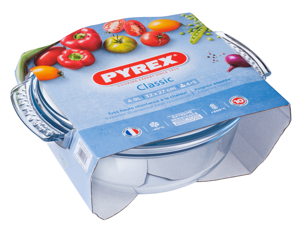 Кастрюля Pyrex Classic стеклянная круглая 3,5л+1, 4л (118A000/7643)