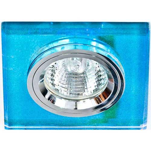 Точечный светильник врезной Feron 8170-2 MR16 GU5.3 50W квадрат Серебрянный (03698)