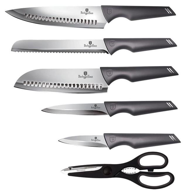 Набір ножів Berlinger Haus Metallic Line Carbon Pro Edition з підставкою 7 пр. - фото 2 Набір ножів Berlinger Haus Metallic Line Carbon Pro Edition з підставкою 7 пр. - фото 2