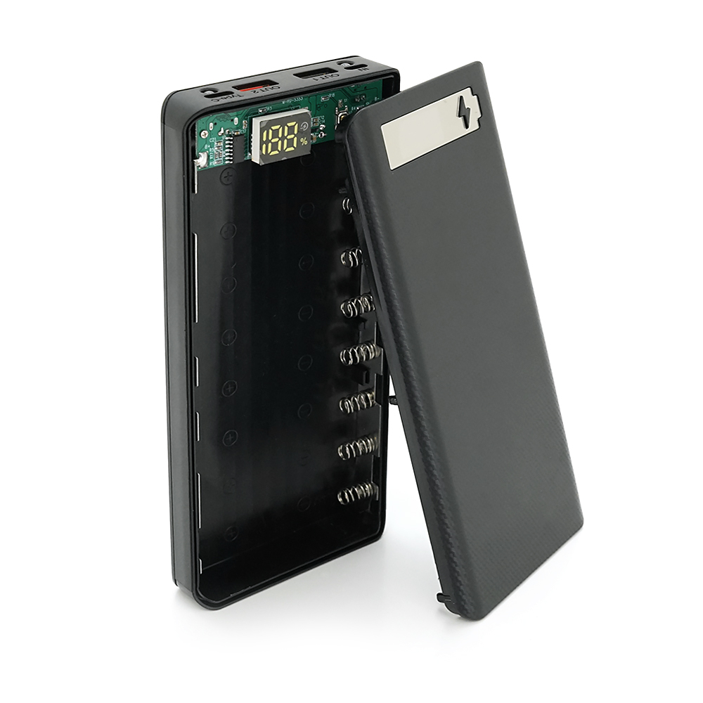 Корпус під павербанк Voltronic M8-PD 8x18650 з ліхтариком 5V-3A 9V-2A 12V-1,5A Micro-USB Type-C (YUT_V9719) - фото 5 Корпус під павербанк Voltronic M8-PD 8x18650 з ліхтариком 5V-3A 9V-2A 12V-1,5A Micro-USB Type-C (YUT_V9719) - фото 5