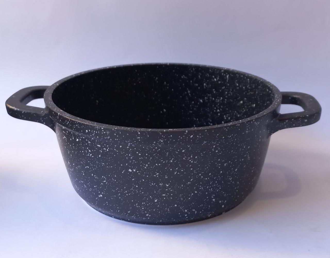 Каструля-казан Unique UN-5271 з мармуровим покриттям і кришкою 1,2 л 16 см Чорний - фото 2 Каструля-казан Unique UN-5271 з мармуровим покриттям і кришкою 1,2 л 16 см Чорний - фото 2