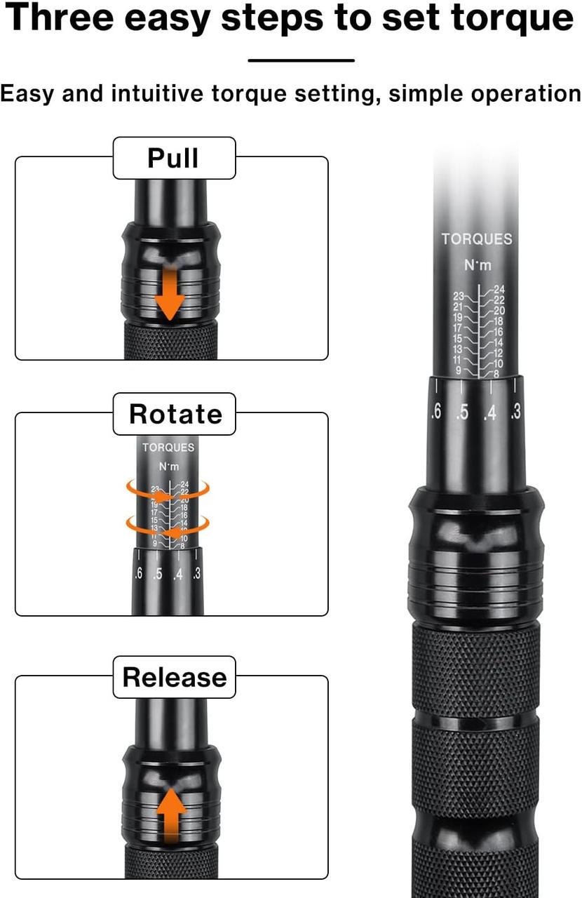 Динамометрический ключ Lytool 1/4" для велосервиса - фото 3 Динамометрический ключ Lytool 1/4" для велосервиса - фото 3