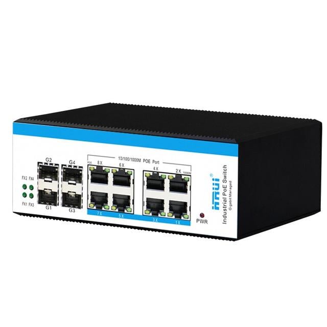 Комутатор керований POE HongRui HR600M-ATG-84F-SFP 12-портовий Комутатор керований POE HongRui HR600M-ATG-84F-SFP 12-портовий