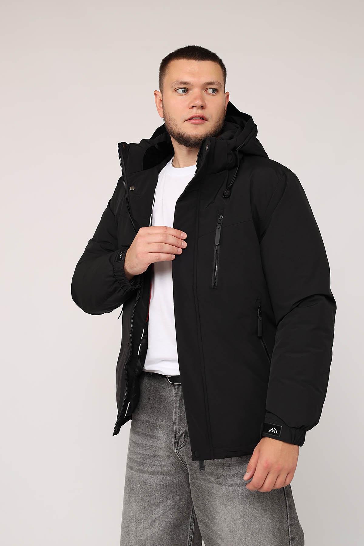 Куртка мужская ЦБ-00276128 р. 48 Черный (28422148)