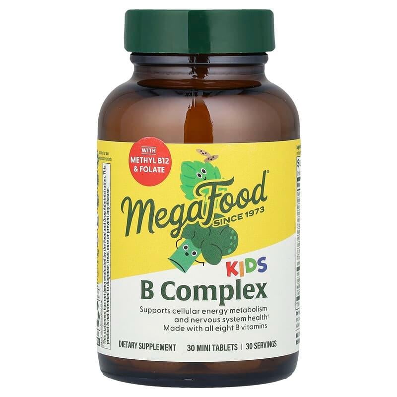 Вітаміни групи B для дітей MegaFood Kids B Сomplex 30 таблеток